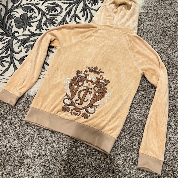 โจRARE 90s/2000s Juicy Couture Velour Hoodie โ Bedazzled Retro Glam ๐โจ - Picture 10 of 16